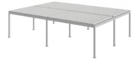 Moderne Pergola aus Metall mit verstellbaren Lamellen